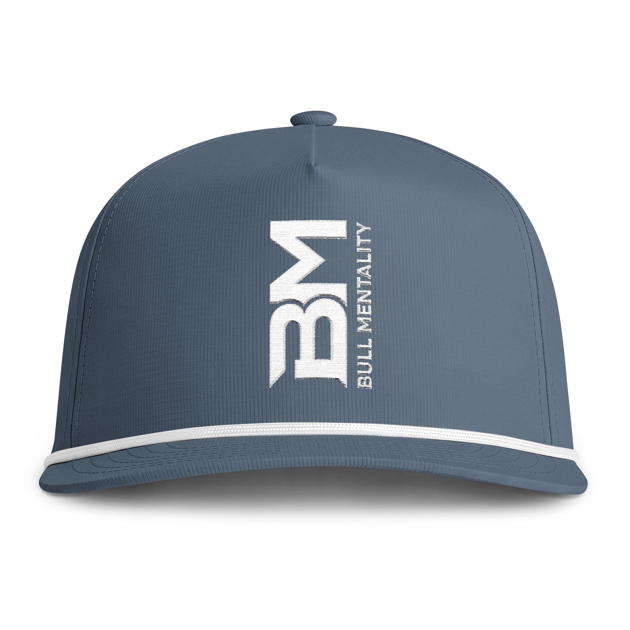 BM Logo Rope Cap — Vintage 'Bull Mentality' Sunwashed Trucker Hat