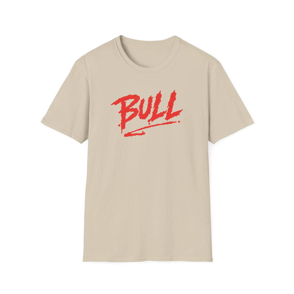 Bull Graphic T-Shirt — Bold Red Script Tee