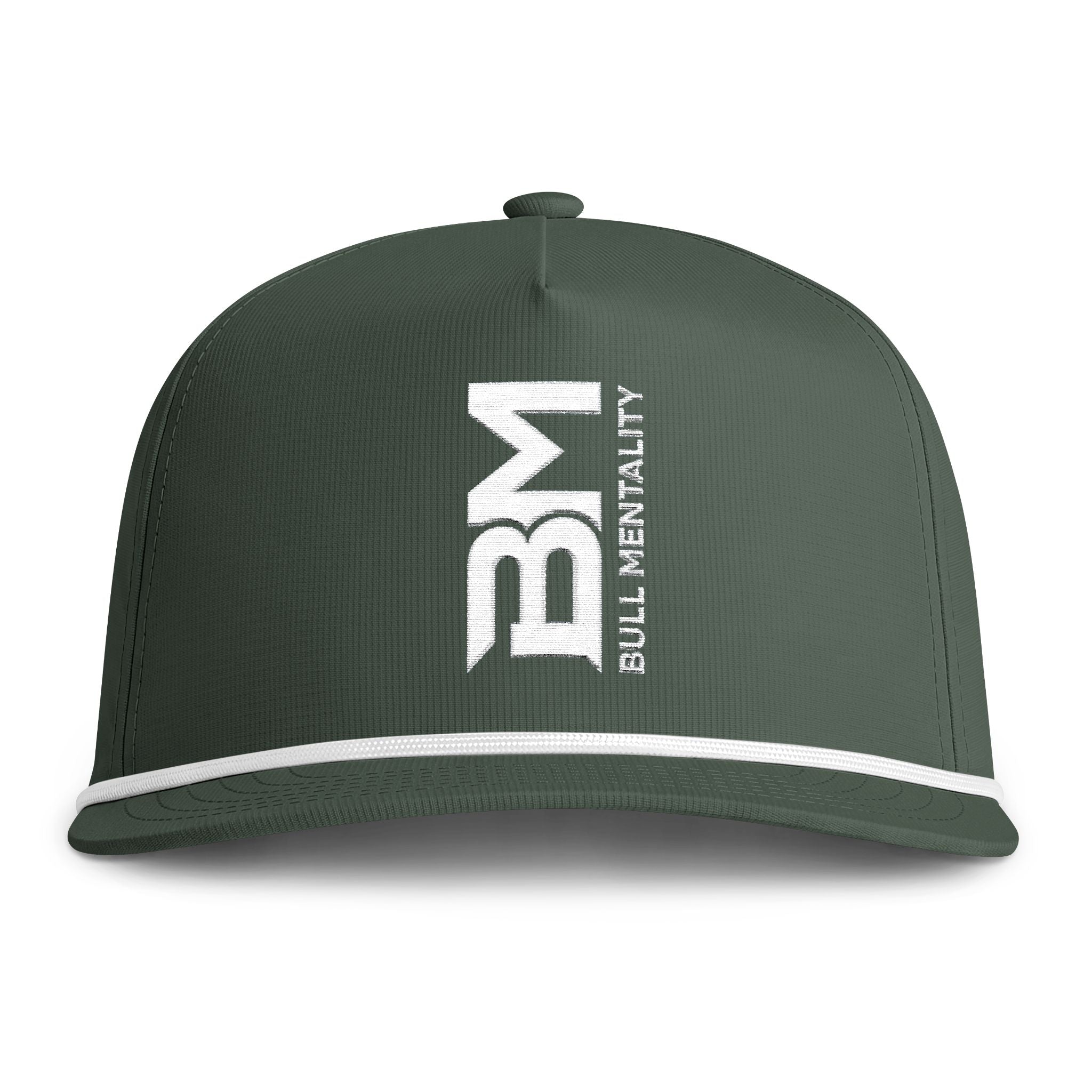 BM Logo Rope Cap — Vintage 'Bull Mentality' Sunwashed Trucker Hat