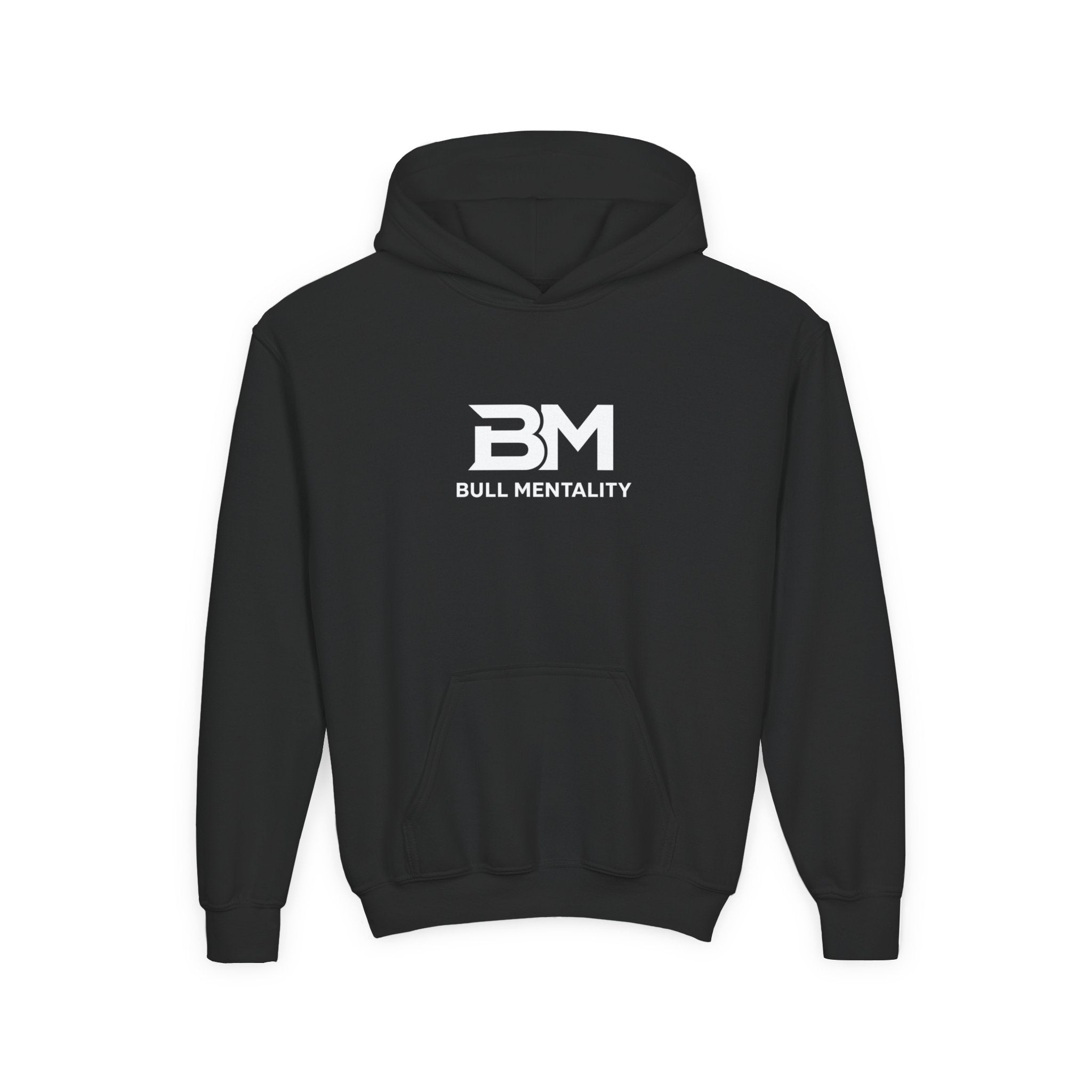 Youth Hoodie — 'BM Bull Mentality' Logo Pullover