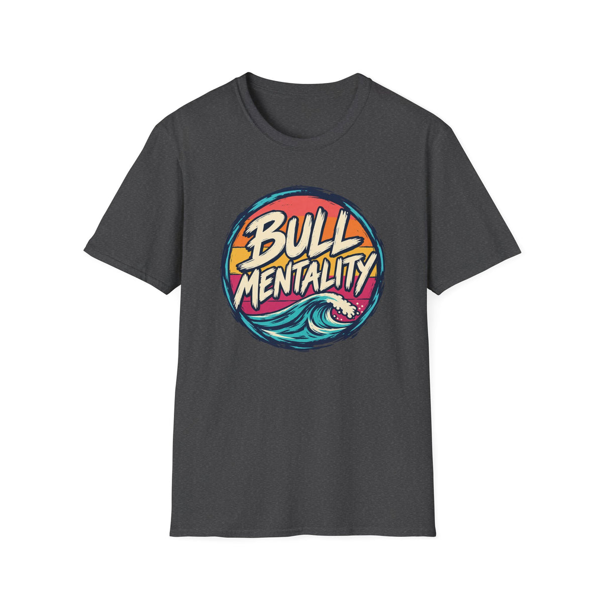 Bull Mentality T-Shirt – Retro Surf Wave Graphic Tee