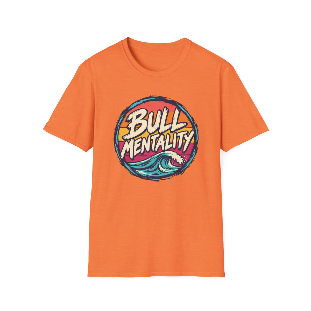 Bull Mentality T-Shirt – Retro Surf Wave Graphic Tee