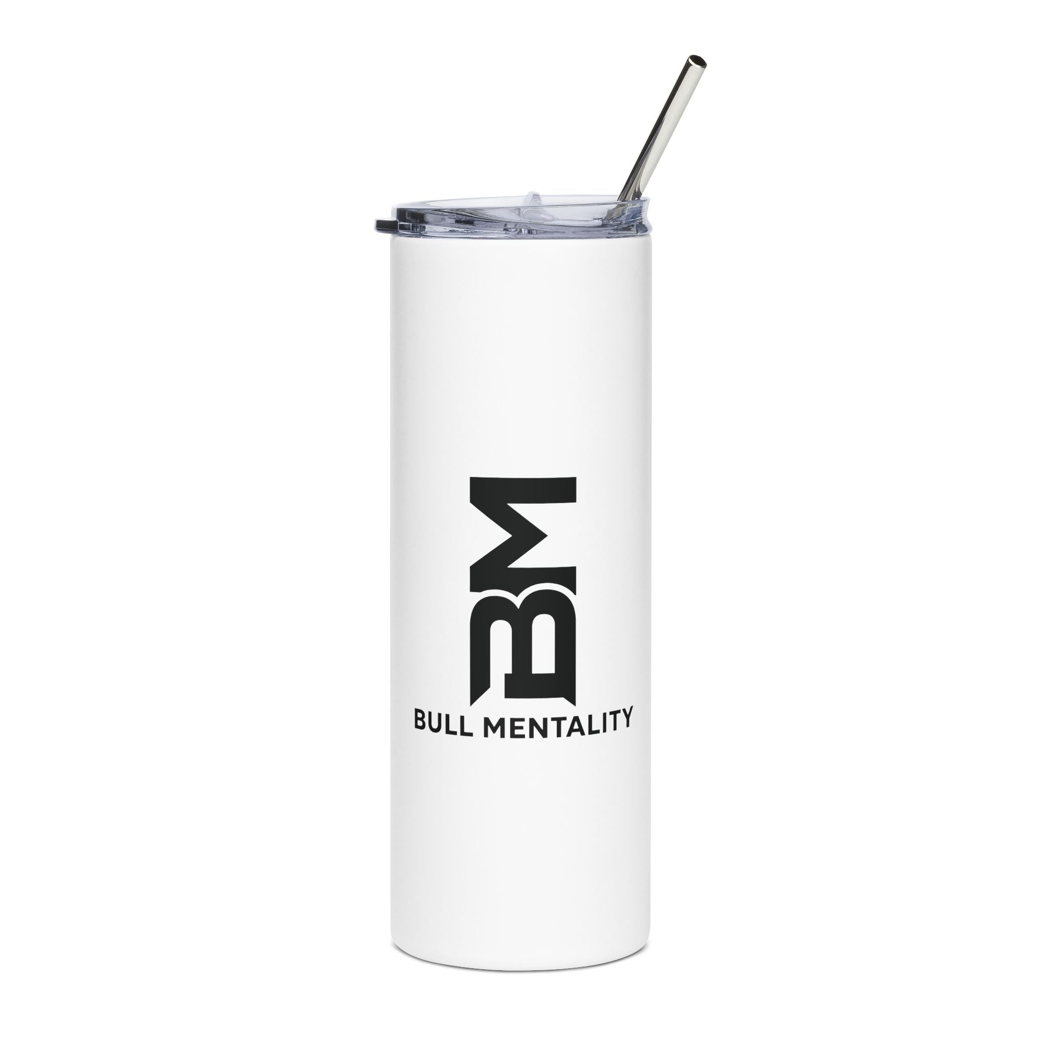 20oz Stainless Tumbler — Bull Mentality Logo Insulated Travel Cup