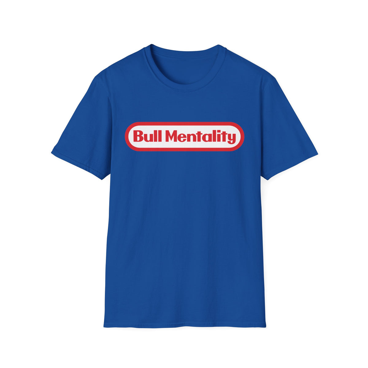 Bull Mentality T-Shirt — Bold Red Retro Logo Crew Tee