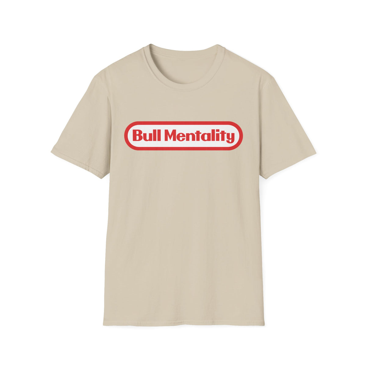 Bull Mentality T-Shirt — Bold Red Retro Logo Crew Tee
