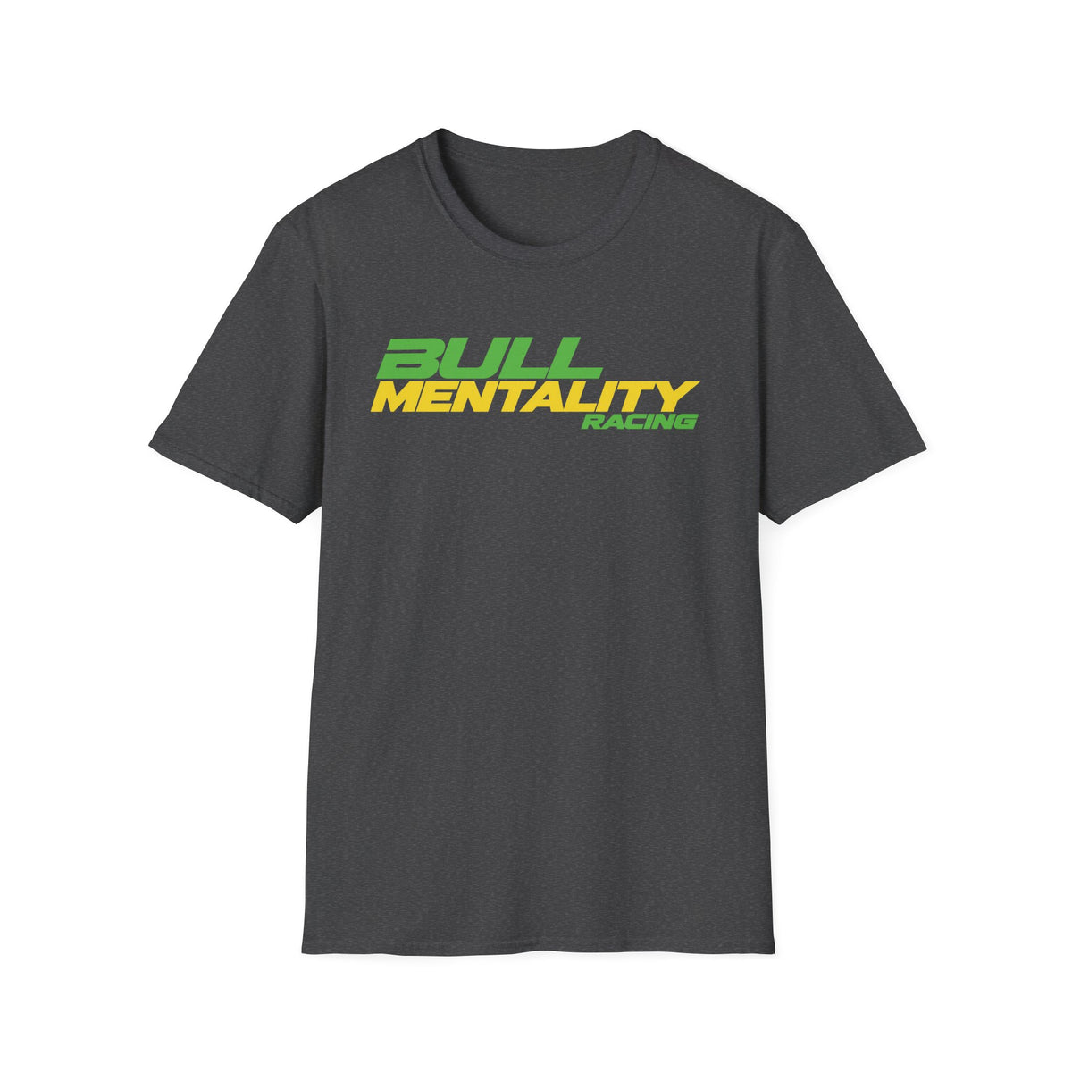 Bull Mentality Racing T-Shirt – Neon Green & Yellow Motorsport Tee