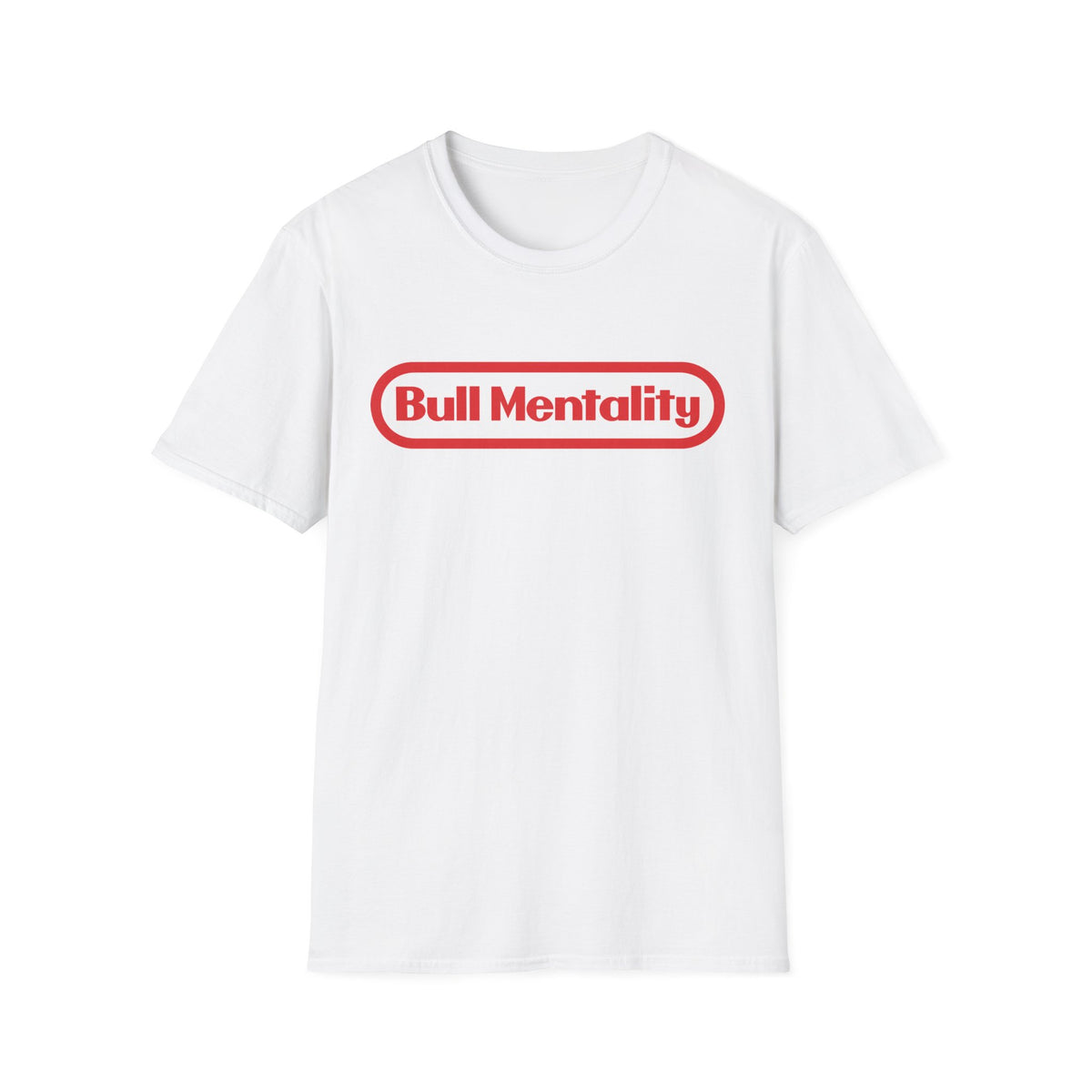 Bull Mentality T-Shirt — Bold Red Retro Logo Crew Tee