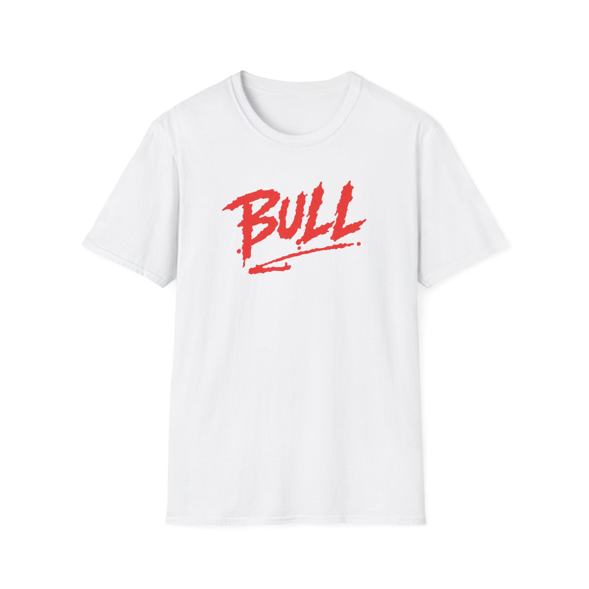 Bull Graphic T-Shirt — Bold Red Script Tee