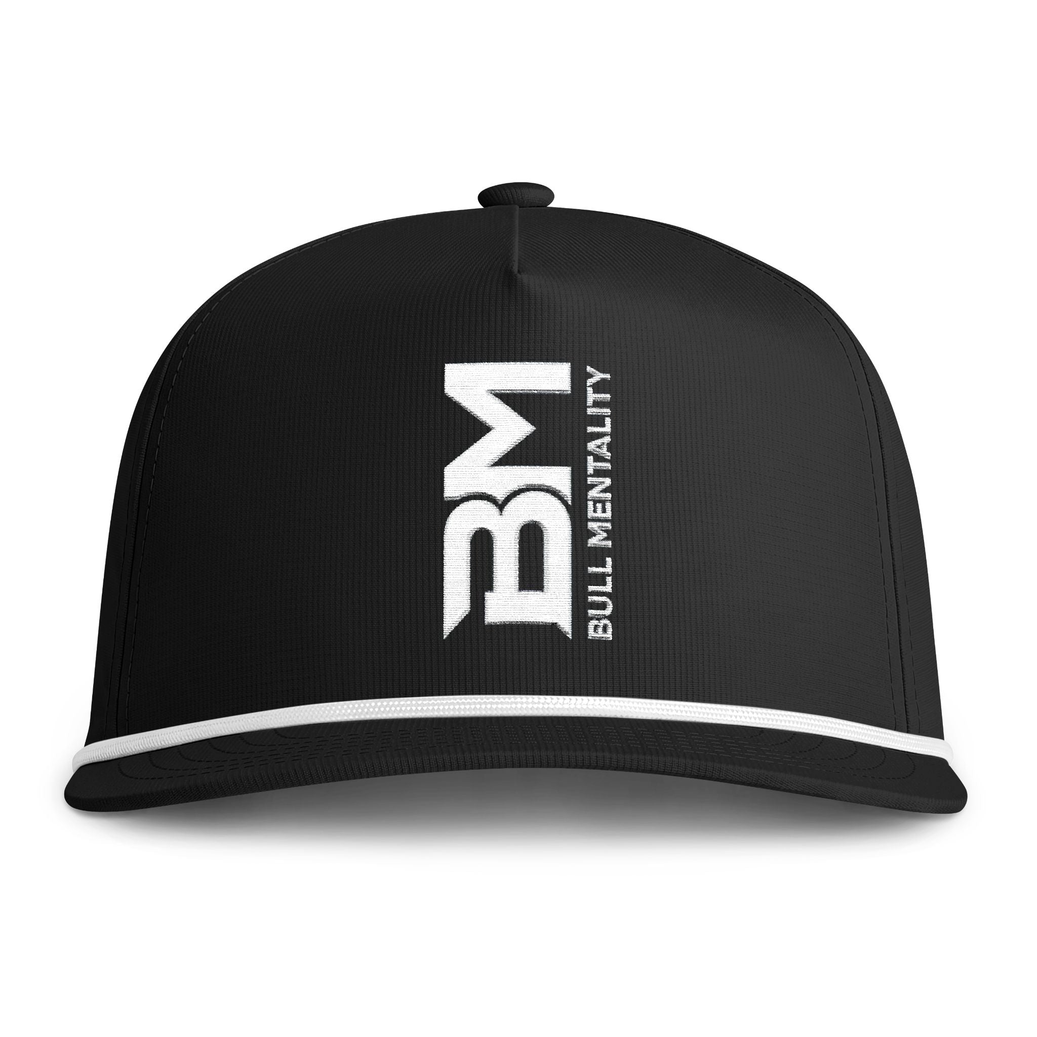 BM Logo Rope Cap — Vintage 'Bull Mentality' Sunwashed Trucker Hat