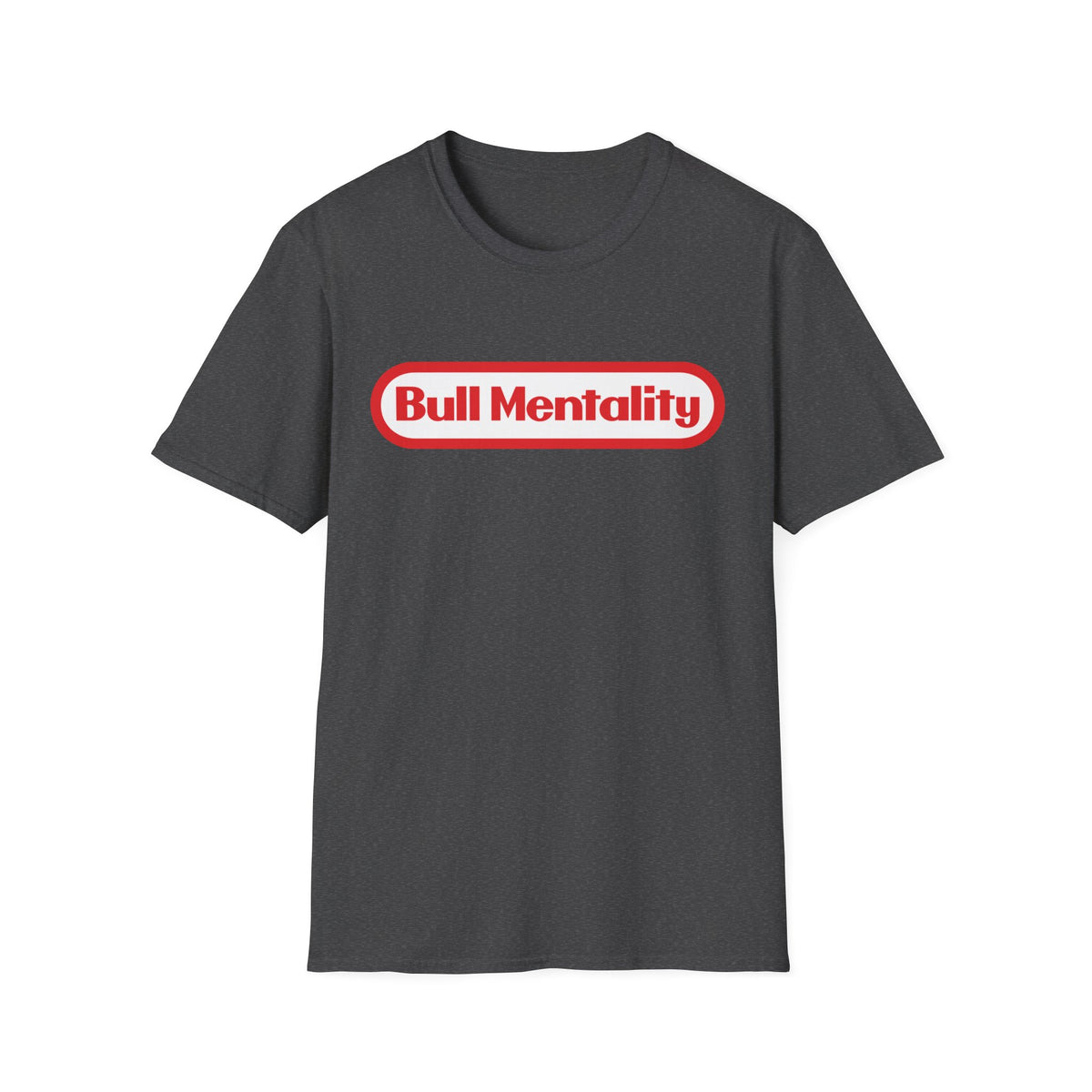 Bull Mentality T-Shirt — Bold Red Retro Logo Crew Tee