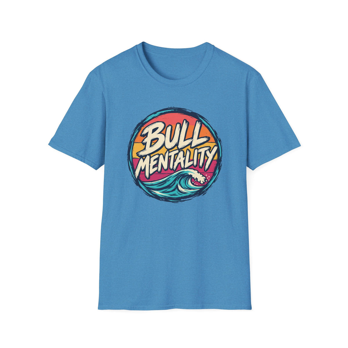 Bull Mentality T-Shirt – Retro Surf Wave Graphic Tee