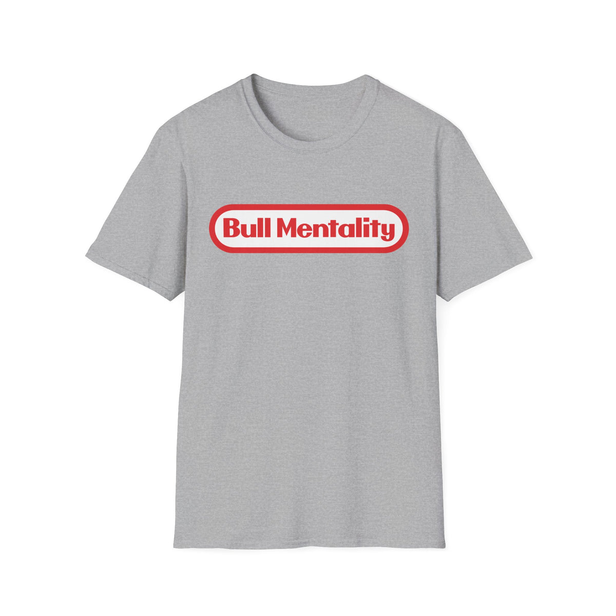 Bull Mentality T-Shirt — Bold Red Retro Logo Crew Tee