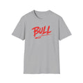 Bull Graphic T-Shirt — Bold Red Script Tee