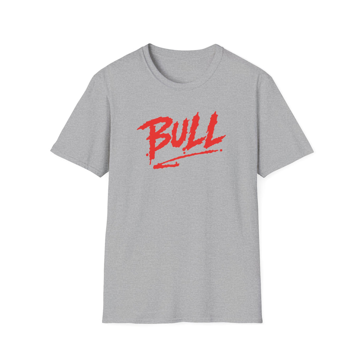 Bull Graphic T-Shirt — Bold Red Script Tee