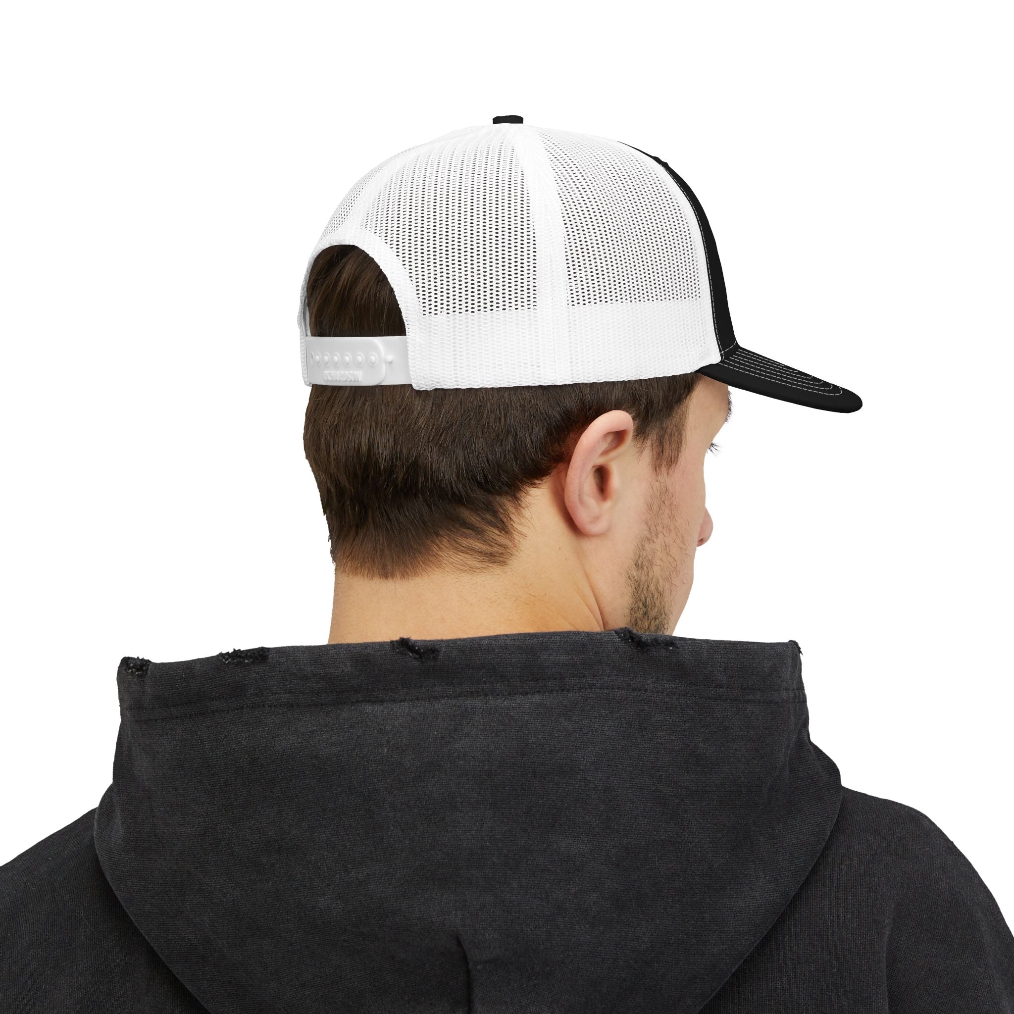 Winged 'BM' Snapback Trucker Cap — Embroidered Gold Wings Logo