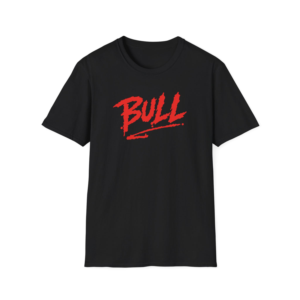 Bull Graphic T-Shirt — Bold Red Script Tee
