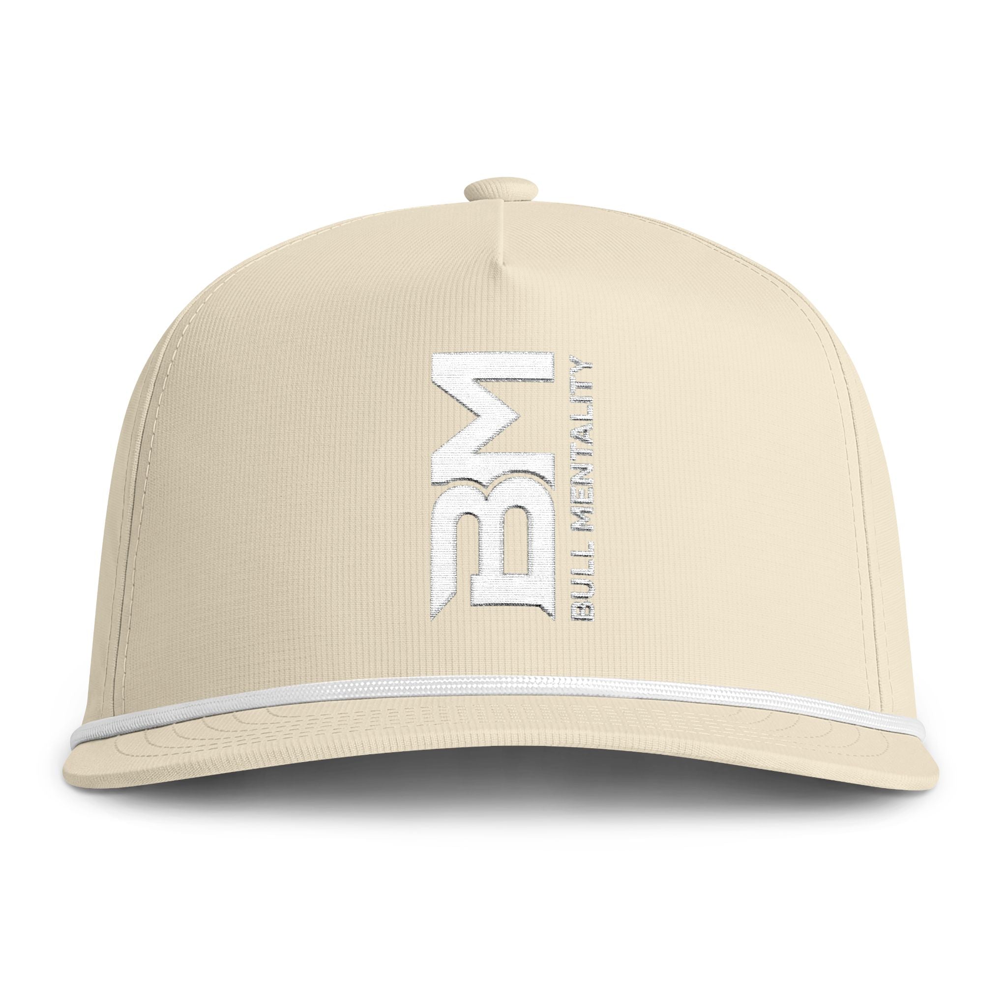 BM Logo Rope Cap — Vintage 'Bull Mentality' Sunwashed Trucker Hat
