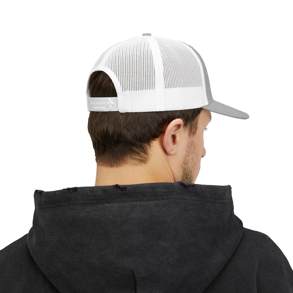 Winged 'BM' Snapback Trucker Cap — Embroidered Gold Wings Logo