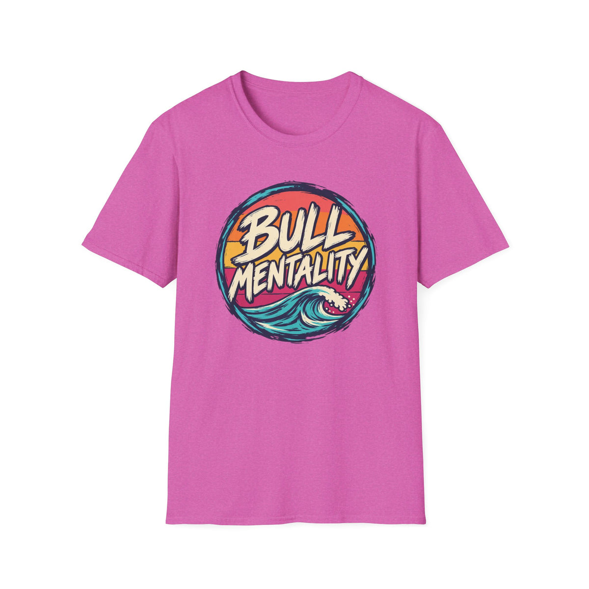 Bull Mentality T-Shirt – Retro Surf Wave Graphic Tee