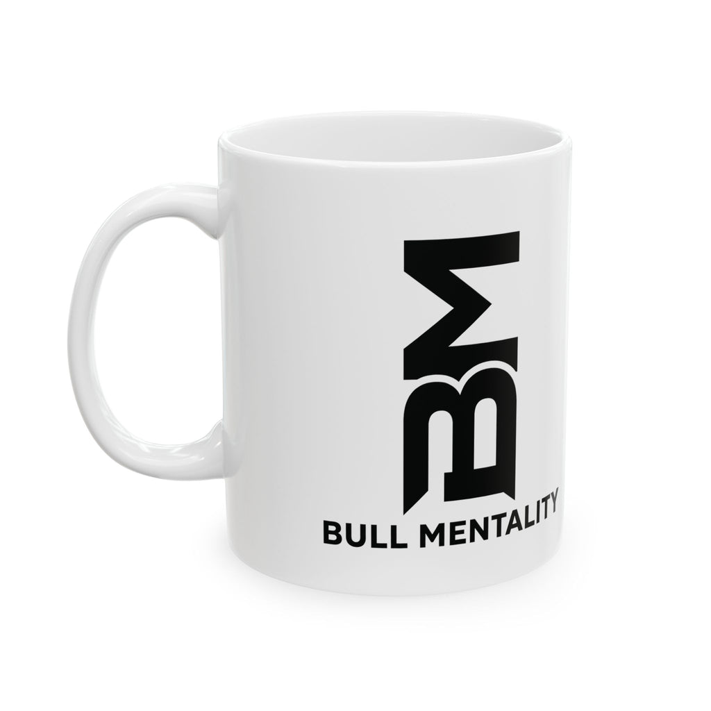 Ceramic Mug — Bold Vertical 'MENTALITY' Typography Coffee Mug (11oz/15oz)