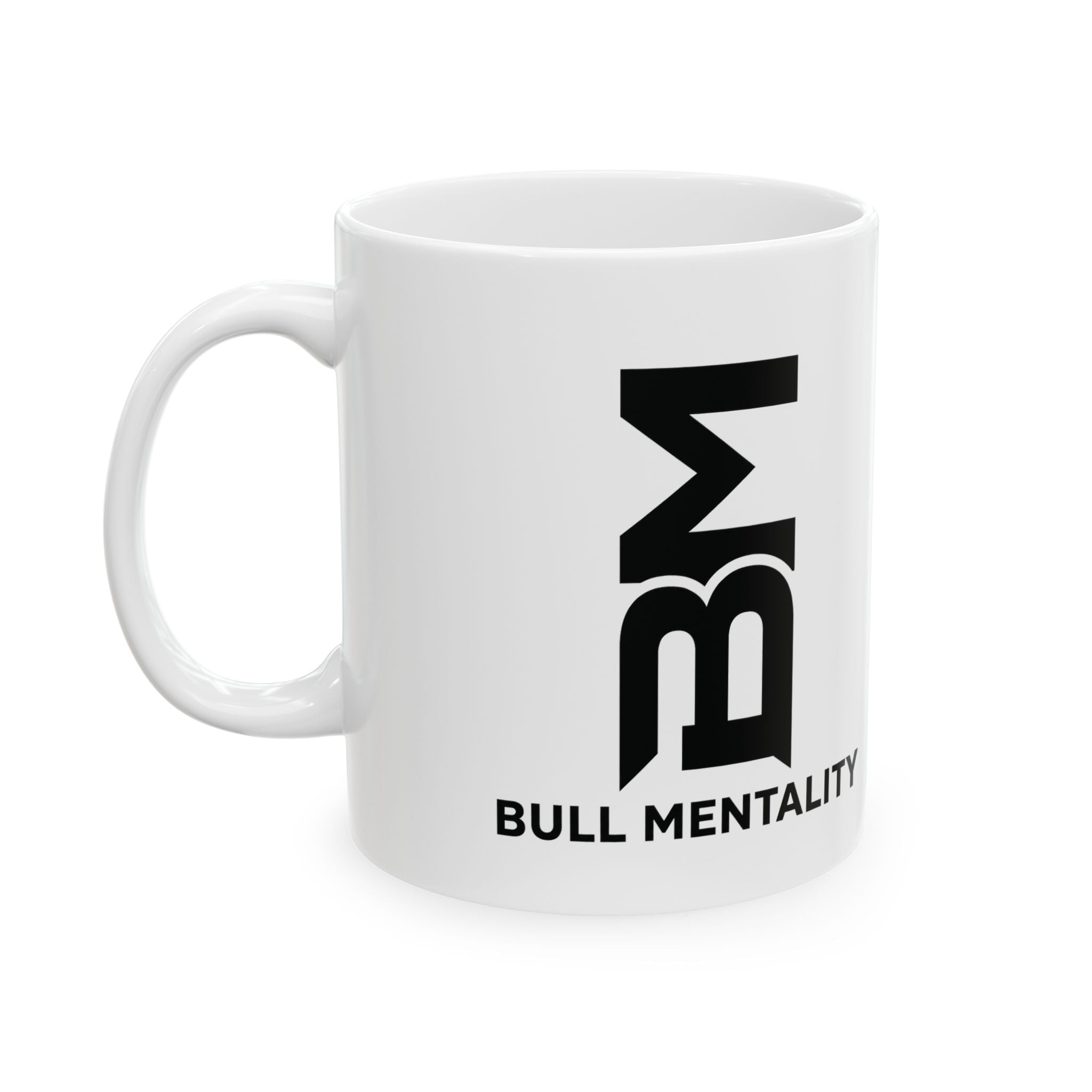 Ceramic Mug — Bold Vertical 'MENTALITY' Typography Coffee Mug (11oz/15oz)