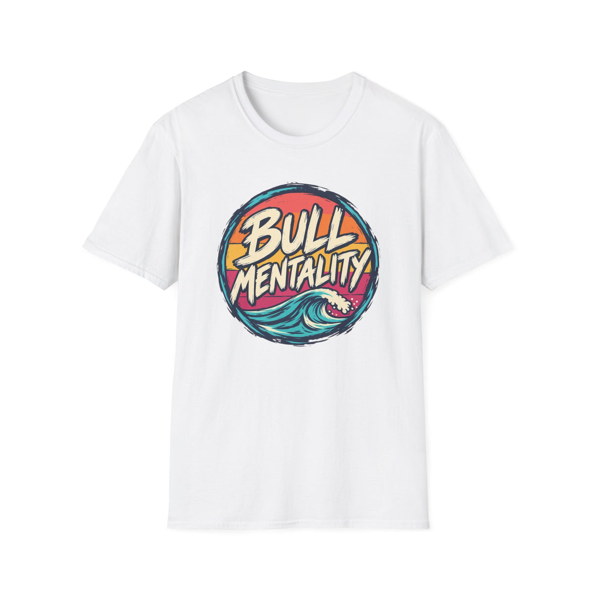 Bull Mentality T-Shirt – Retro Surf Wave Graphic Tee