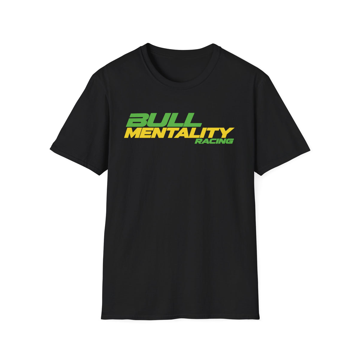 Bull Mentality Racing T-Shirt – Neon Green & Yellow Motorsport Tee